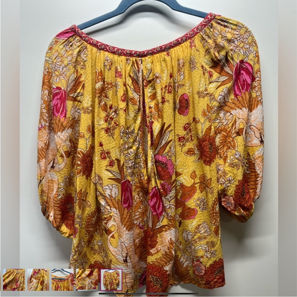 Spell & The Gypsy Collective Siren Song top Tunic Flamingos women’s size small